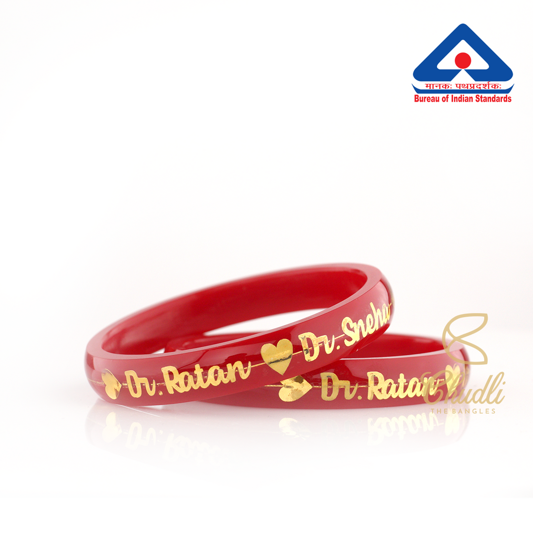 Red 18 Carats Gold Bangles For Women