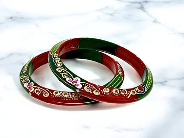 Multicolor 18 Carats - 18K Gold Bangles For Women