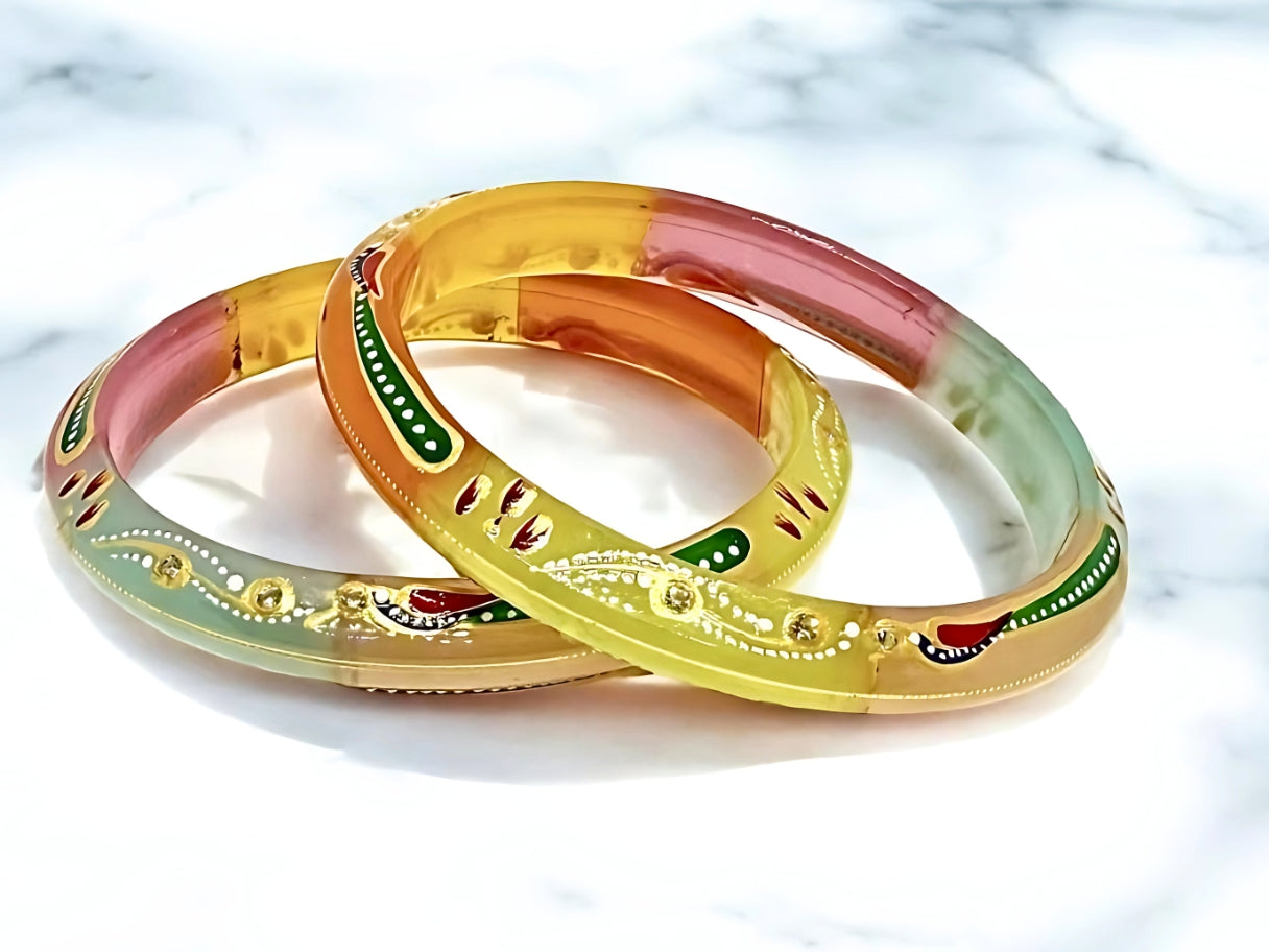 Multicolor 18 Carats - 18K Gold Bangles For Women