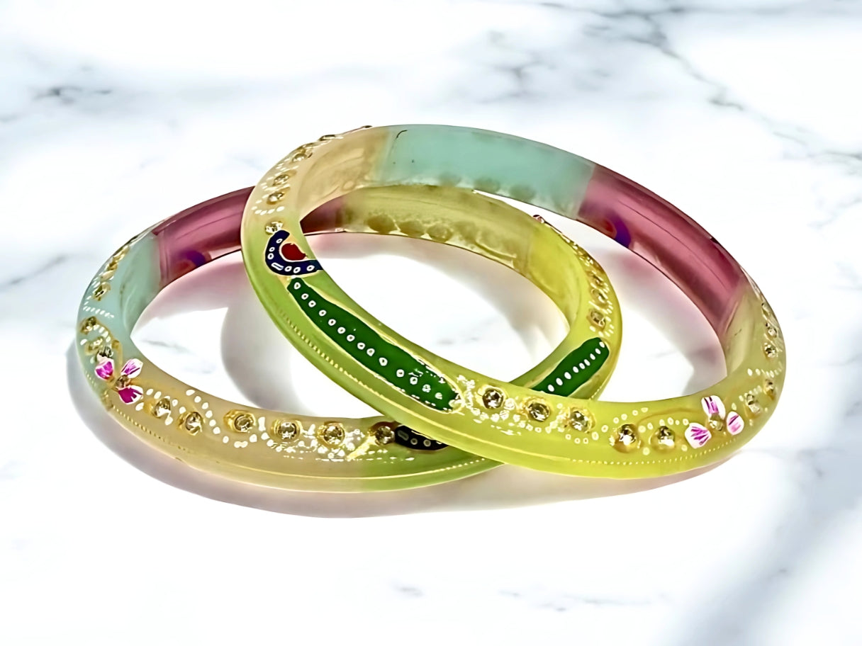 Multicolor 18 Carats - 18K Gold Bangles For Women