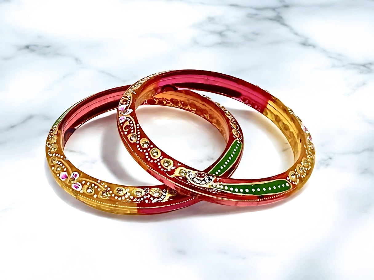 Multicolor 18 Carats - 18K Gold Bangles For Women