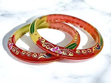 Multicolor 18 Carats - 18K Gold Bangles For Women