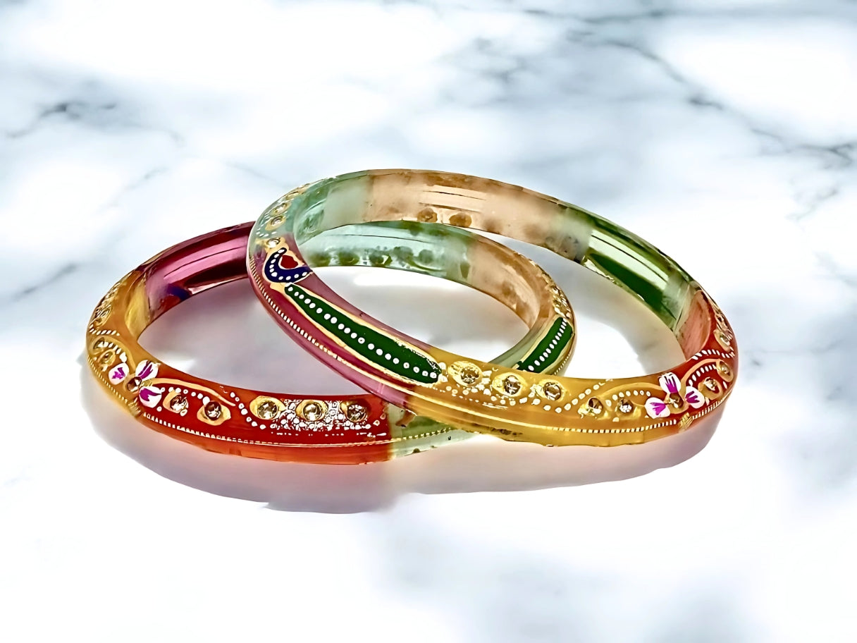 Multicolor 18 Carats - 18K Gold Bangles For Women