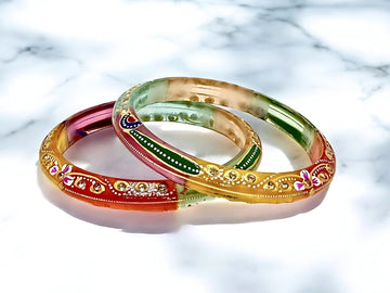 Multicolor 18 Carats - 18K Gold Bangles For Women