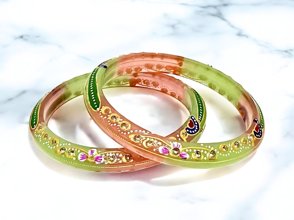 Multicolor 18 Carats - 18K Gold Bangles For Women
