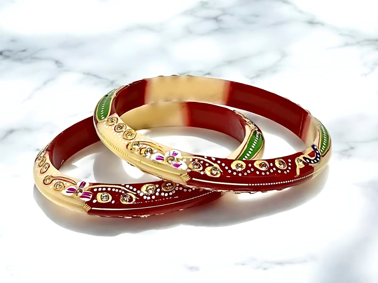 Multicolor 18 Carats - 18K Gold Bangles For Women