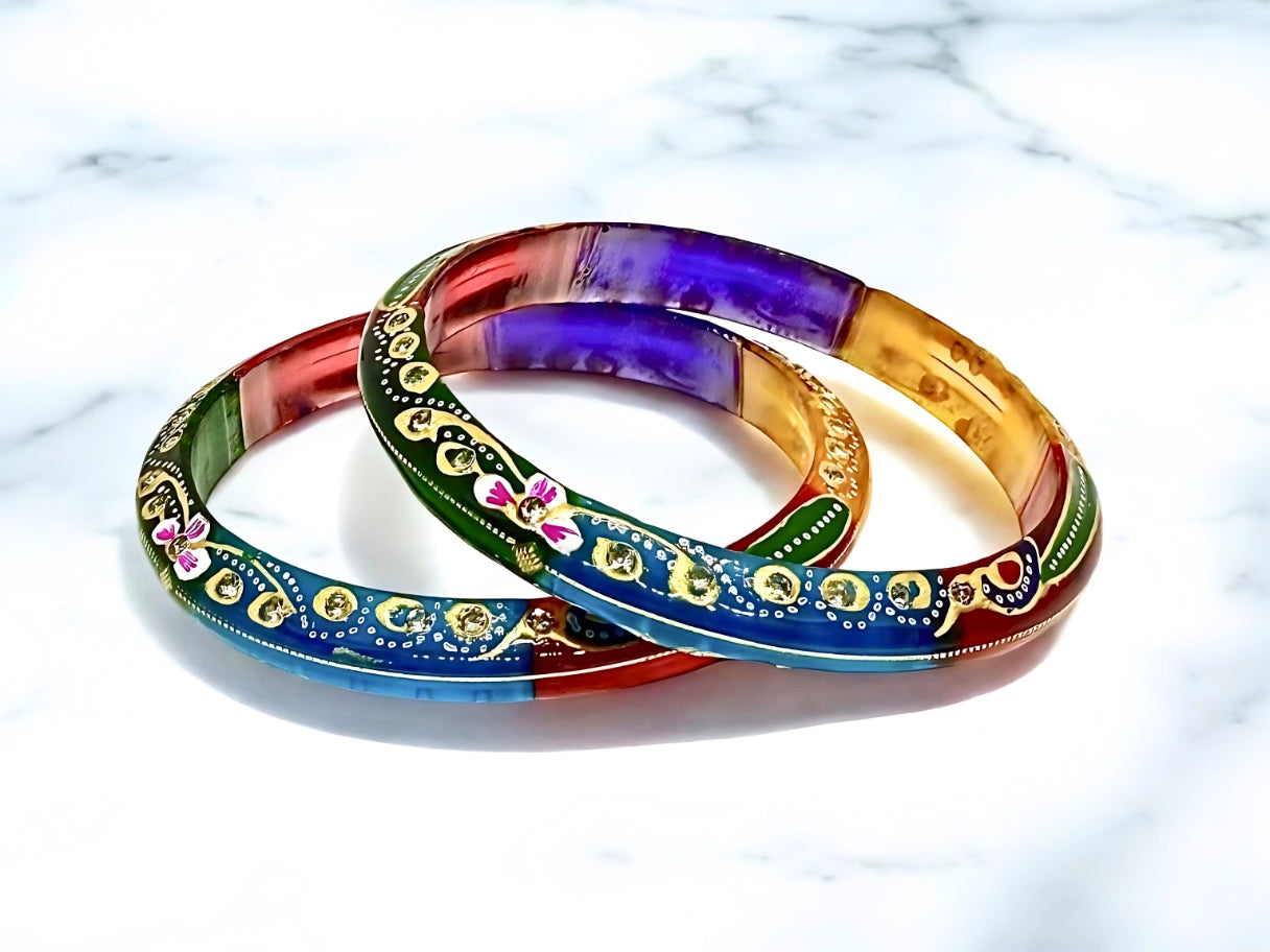 Multicolor 18 Carats - 18K Gold Bangles For Women