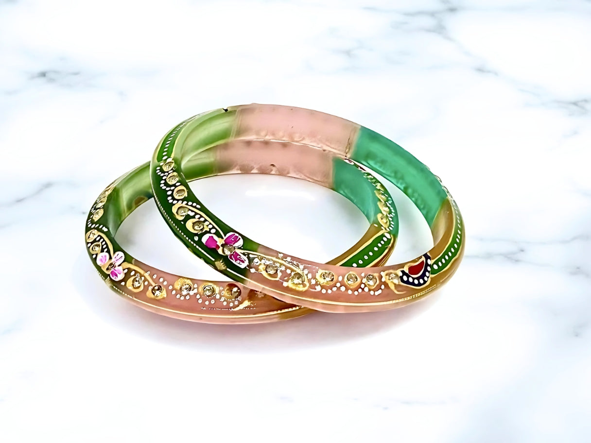 Multicolor 18 Carats - 18K Gold Bangles For Women