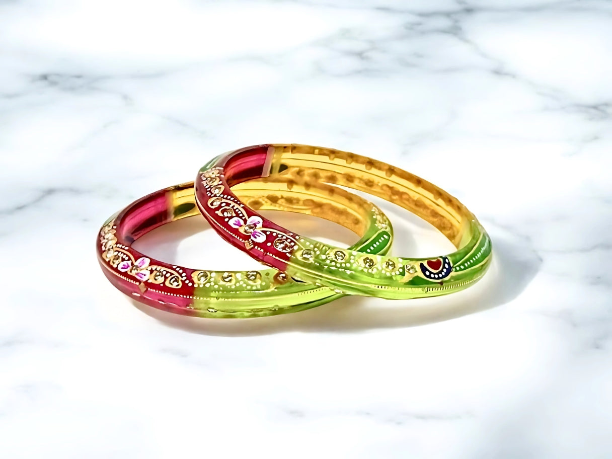 Multicolor 18 Carats - 18K Gold Bangles For Women