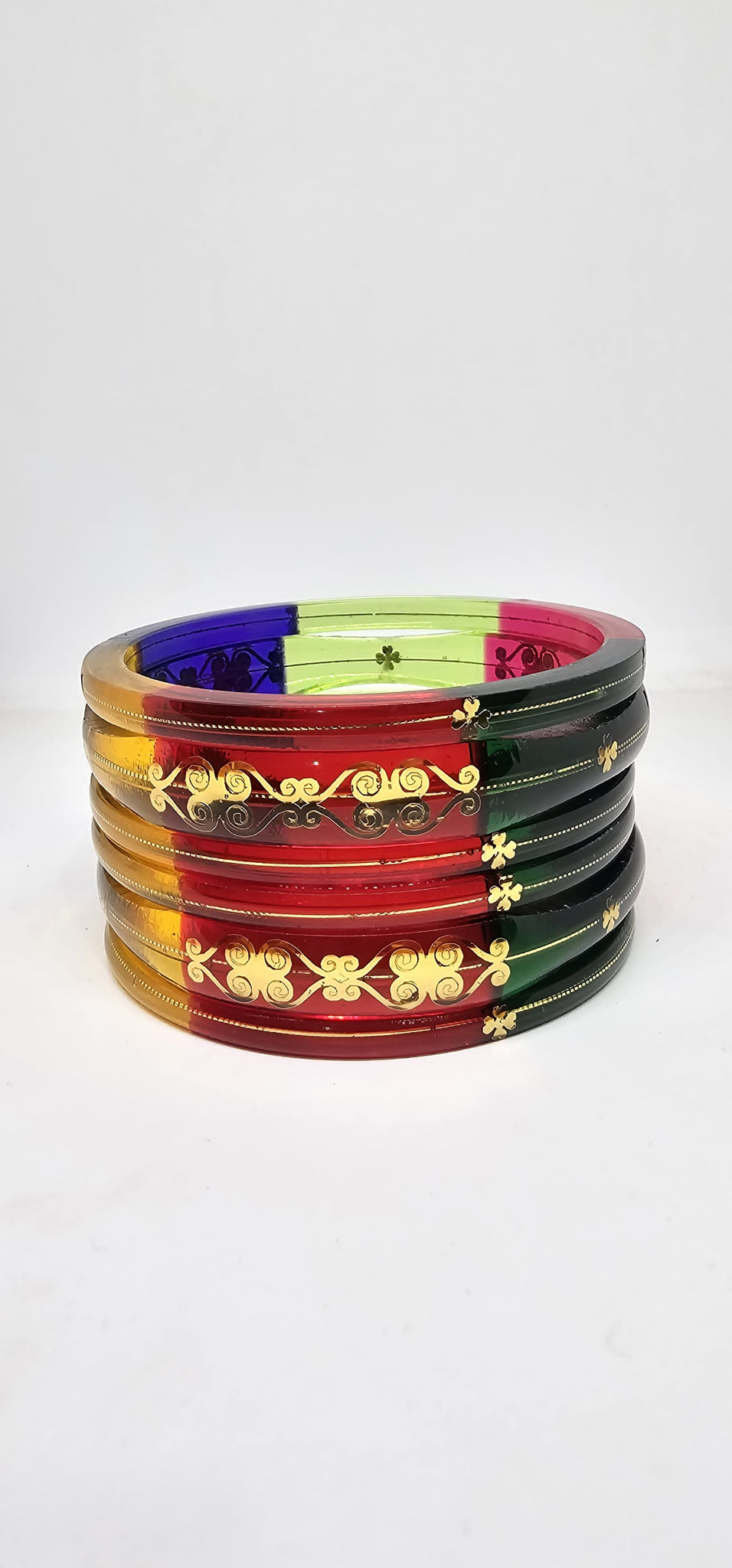 6 pcs Set 18 Carats - 18K Gold Bangles For Women